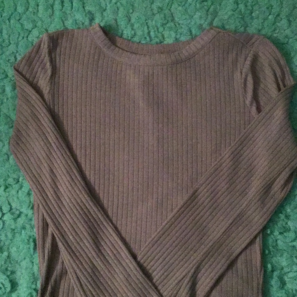 Pink, open back long sleeve with ribbons